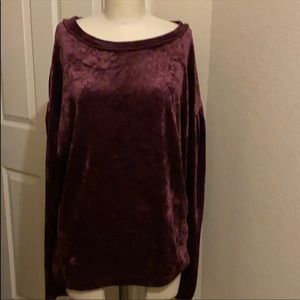 Free People crushed velvet top